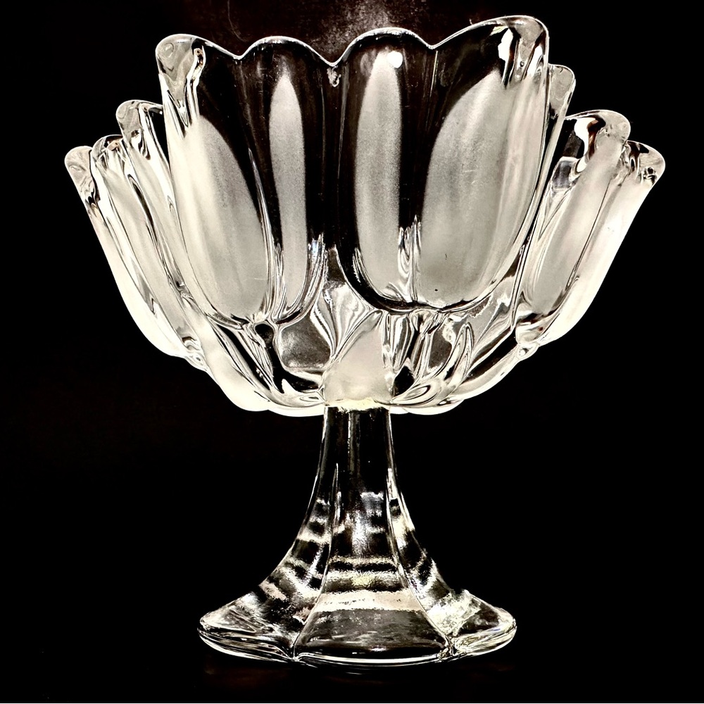 Mikasa Tulips Satin Footed Glass Bowl